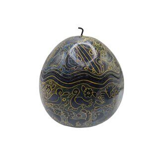 Handcrafted Maque Decorative Gourd With Intricate Carvings & Natural Wax Finish